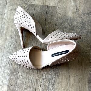 French Connection Cream Perforated Heels with Stiletto, size US9